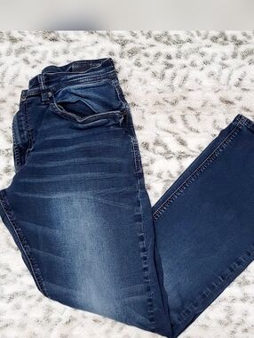 Men's Buffalo Kade-X Dark Wash Slim Boot Basic Stetch Jeans
